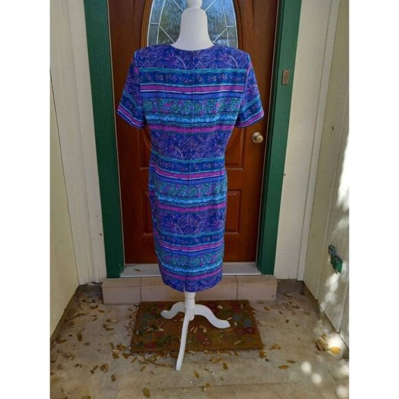 Vintage Sag Harbor Paisley Stripe Dress Size - Picture 6 of 6
